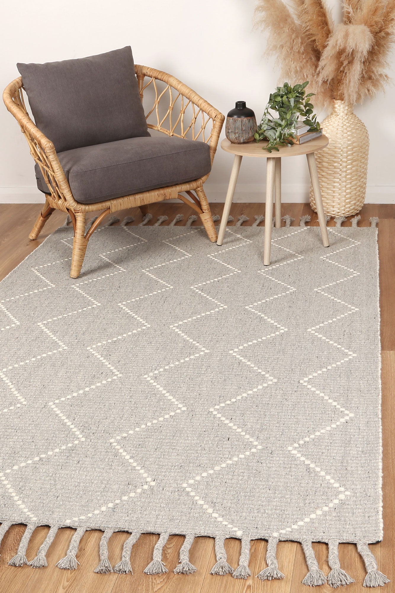 Goa Wool Blend Grey Rug